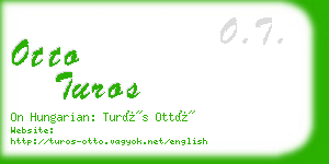 otto turos business card